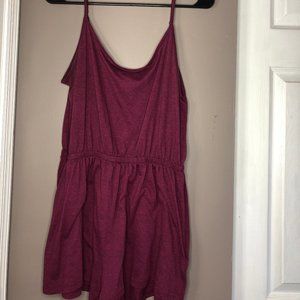 H&M Burgundy Tank Top Romper